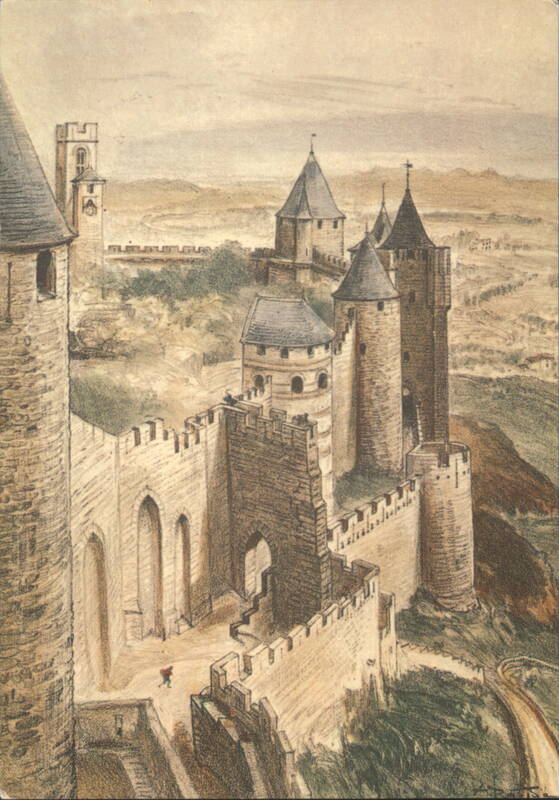 Cité de Carcassonne, Remparts vus de la Tour Peinte France