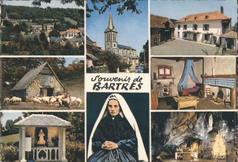 Souvenir de BARTRÈS, Village, Church, Bernadette, Lourdes Grotto Bartrès France