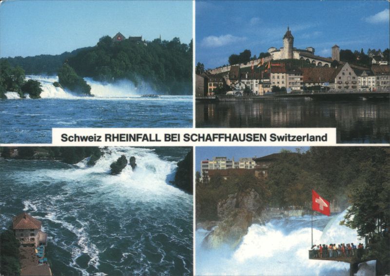 Rhine Falls Schaffhausen Switzerland - Four Views