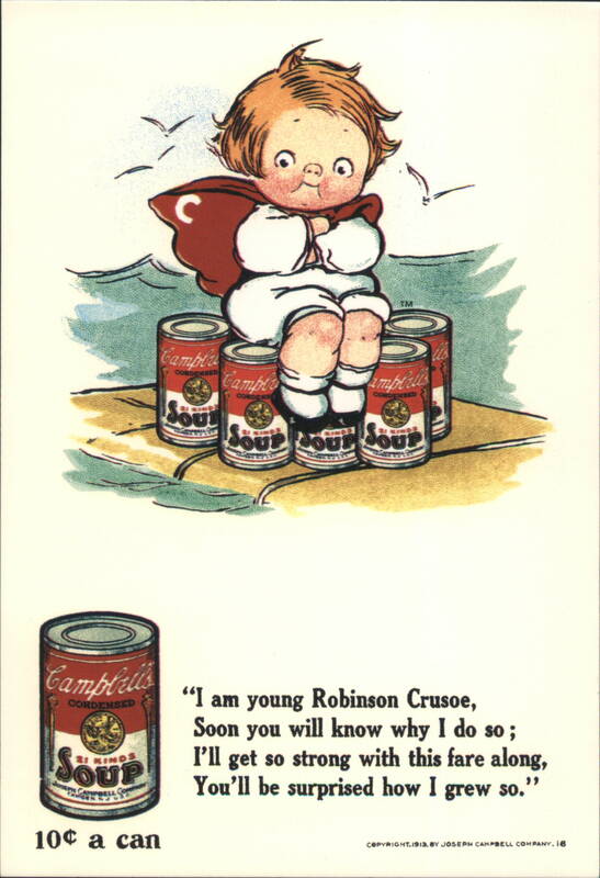 Campbell Kid Robinson Crusoe Campbell's Soup 10¢ Advertising Reproductions