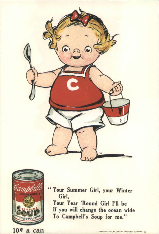 Campbell Kid with Soup Can, Spoon & Bucket - 10¢ a can