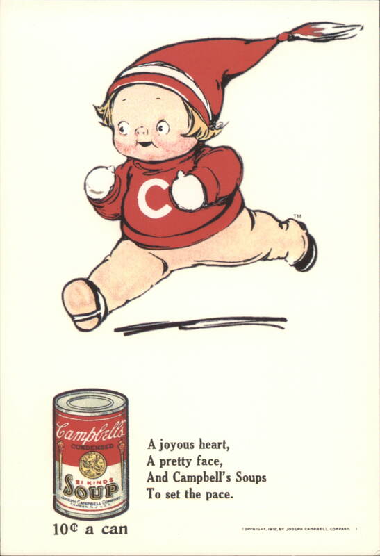 Campbell's Kid Running, Soup Can, 10¢ a Can Advertising Reproductions