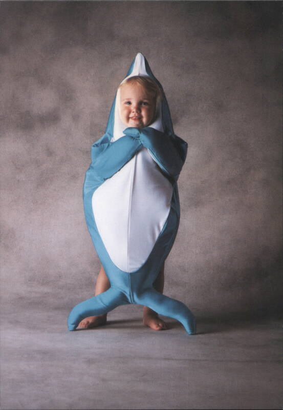 Smiling Baby in Shark Costume Tom Arma Babies