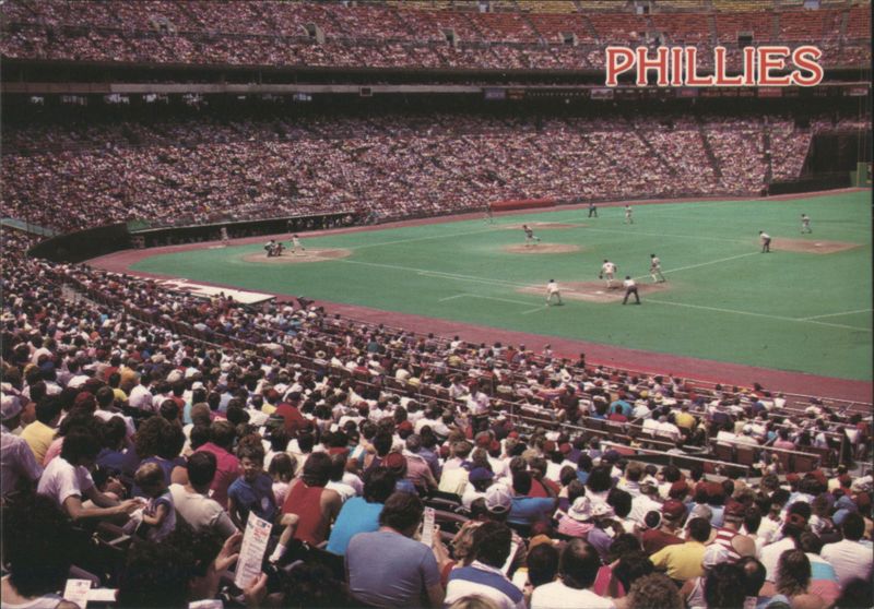 PHILLIES Baseball Action at Veterans' Stadium Philadelphia Pennsylvania