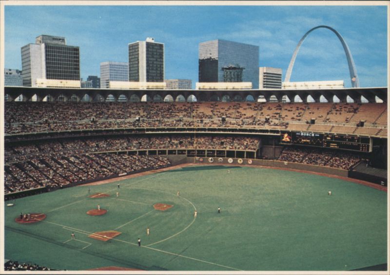 Busch Stadium Baseball, St. Louis, MO with Gateway Arch Missouri