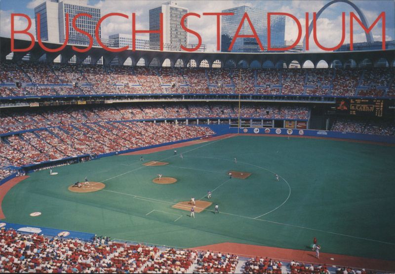Busch Stadium Baseball Game with Gateway Arch, St. Louis, MO Missouri