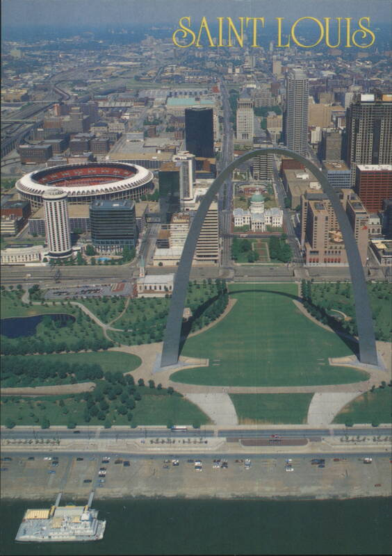 Gateway Arch Downtown St. Louis MO Aerial View Missouri