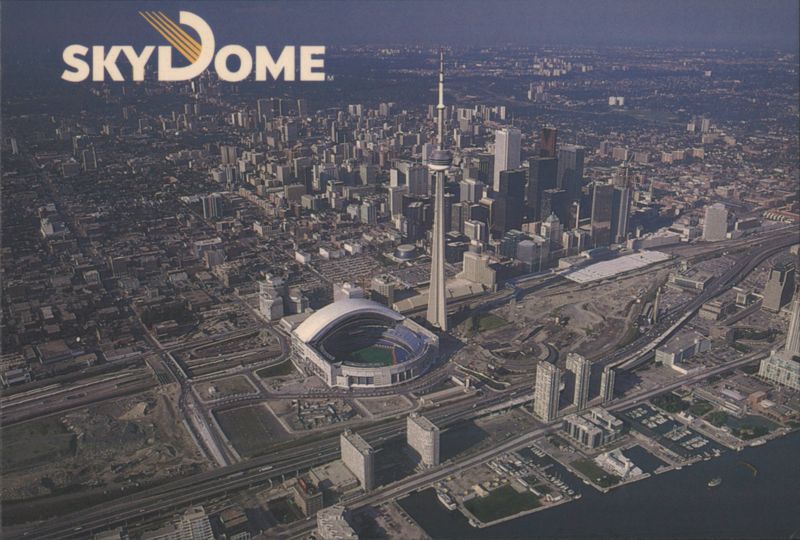 Toronto Skydome Aerial View, Retractable Roof Stadium Canada