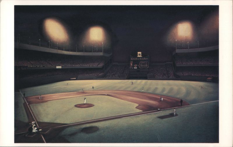 Polo Grounds Nocturne by William Feldman, Night Baseball New York