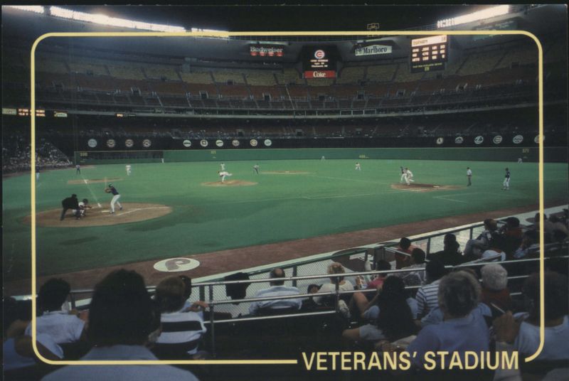 Phillies vs. Cubs Night Game at Veterans Stadium Philadelphia Pennsylvania