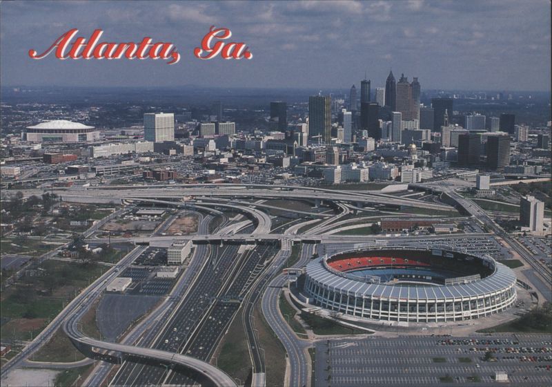 Atlanta Skyline, Fulton County Stadium, Georgia Dome