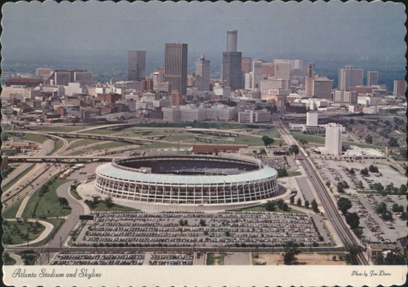 Atlanta Stadium and Skyline, Peachtree Plaza Georgia