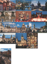 Set of 13: Prague Views Postcard
