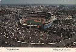 Dodger Stadium Aerial View Postcard