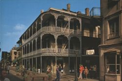 LaBranche Building, Royal Street, Ornate Iron Lace Balconies Postcard
