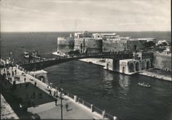 Taranto Ponte Girevole Swing Bridge & Aragonese Castle Postcard