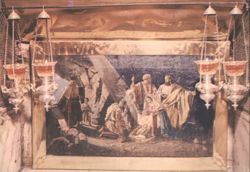 Bethlehem The Manger of the Nativity Painting Postcard