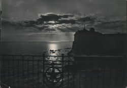 Taranto Sunset over Coastal Fortress Postcard