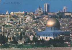 Jerusalem The Old City, Seen From Mt. of Olives Postcard