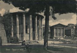 Rome - Temple of Vesta & Ancient Temples Postcard