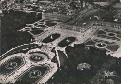 Versailles Palace, Great Fountains, Park Aerial View Postcard