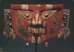 Funerary Mask, Gold, Lambayeque, Peru Postcard