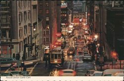 Powell Street Cable Cars, San Francisco, California Postcard