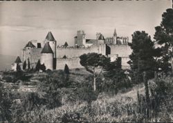 Carcassonne La Cité Fortified City Castle Postcard