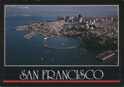 San Francisco Bay Aerial Cityscape Postcard