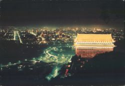 The Grand Hotel Night View, Taipei, Taiwan Postcard