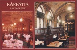 Kárpátia Restaurant, Budapest, Hungary - Ornate Interiors Postcard