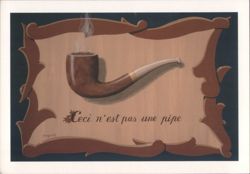 René Magritte: Ceci n'est pas une pipe, The Tune and Also the Words Postcard
