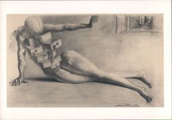 Salvador Dalí, City of Drawers, 1936 Postcard