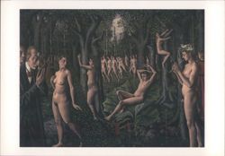 Paul Delvaux, The Awakening of the Forest, 1939 Postcard