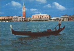 Venice Gondola, St. Mark's Campanile & Doge's Palace Postcard