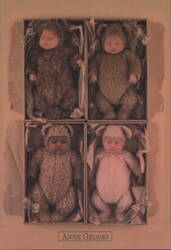 Anne Geddes Babies in Animal Costumes Sleeping in Boxes Postcard