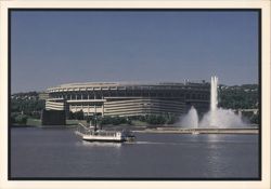 Pittsburgh PA Gateway Clipper Three Rivers Stadium Chrome PC Postcard