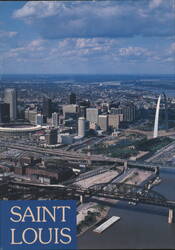 Saint Louis Gateway City Aerial View, Mississippi River Postcard