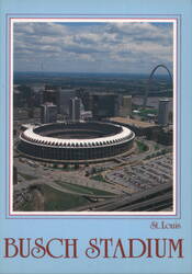 Busch Stadium, St. Louis Skyline & Gateway Arch Postcard