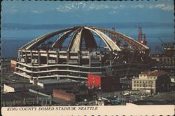 King County Domed Stadium Construction, Seattle Postcard