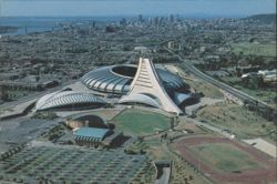 Aerial View of Olympic Park and Montréal City Postcard