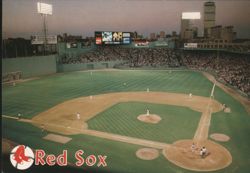 Fenway Park Boston Red Sox Baseball Game Night View Postcard