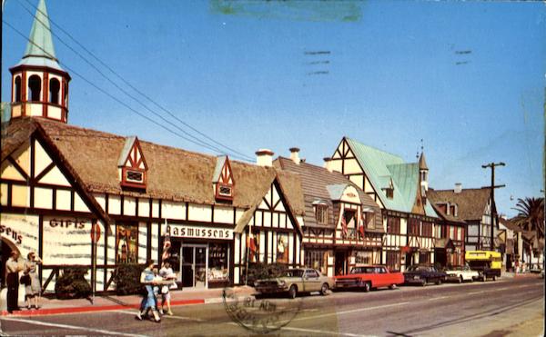 A View Along The Main Street, Copenhagen Drive Solvang California