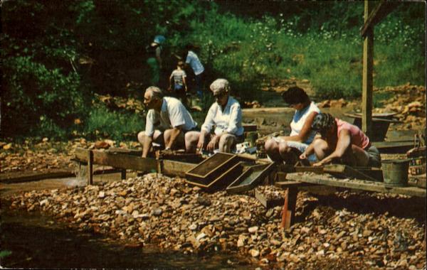 Sluicing At One Of The Ruby Mines Franklin North Carolina
