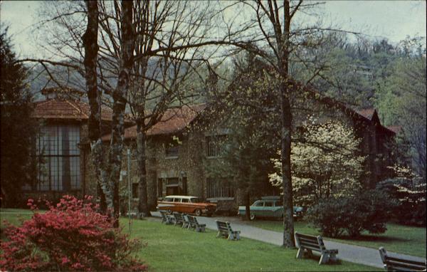 Spring Time Scene Showing Anderson Auditorium Montreat North Carolina
