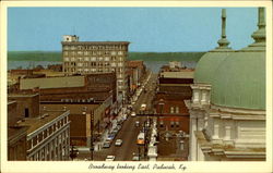 Broadway Looking East To Ohio River Paducah, KY Postcard Postcard