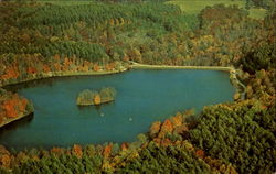 Aerial View Of Bass Lake, Moses H. Cone Memorial Park Postcard