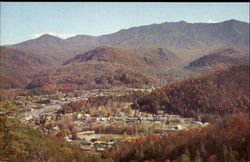 Bird's Eye View Of Main Business Section Gatlinburg, TN Postcard Postcard