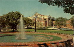 Fountain Wright Circle, East Carolina College Postcard