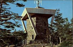 Observation Tower On Top Of Mount Mitchell Postcard